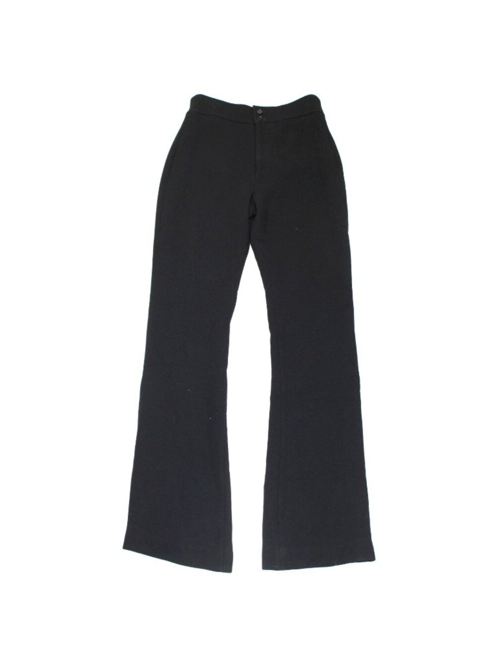 Norisol Ferrari Black Woold Blend Silk Lined Straight Leg Front Zip Pants Size 2